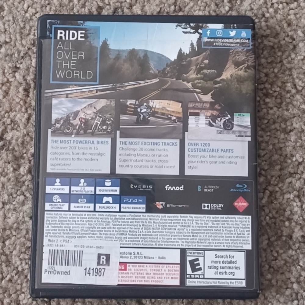 Ride 2 Racing for PS4 - Picture 2 of 3
